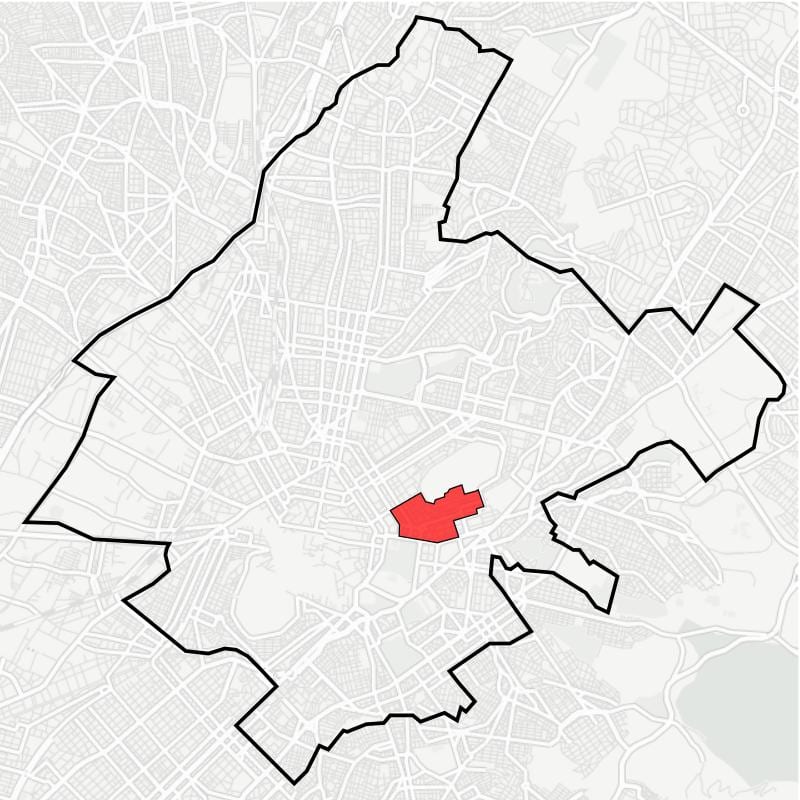 mapa kolonaki v Atény