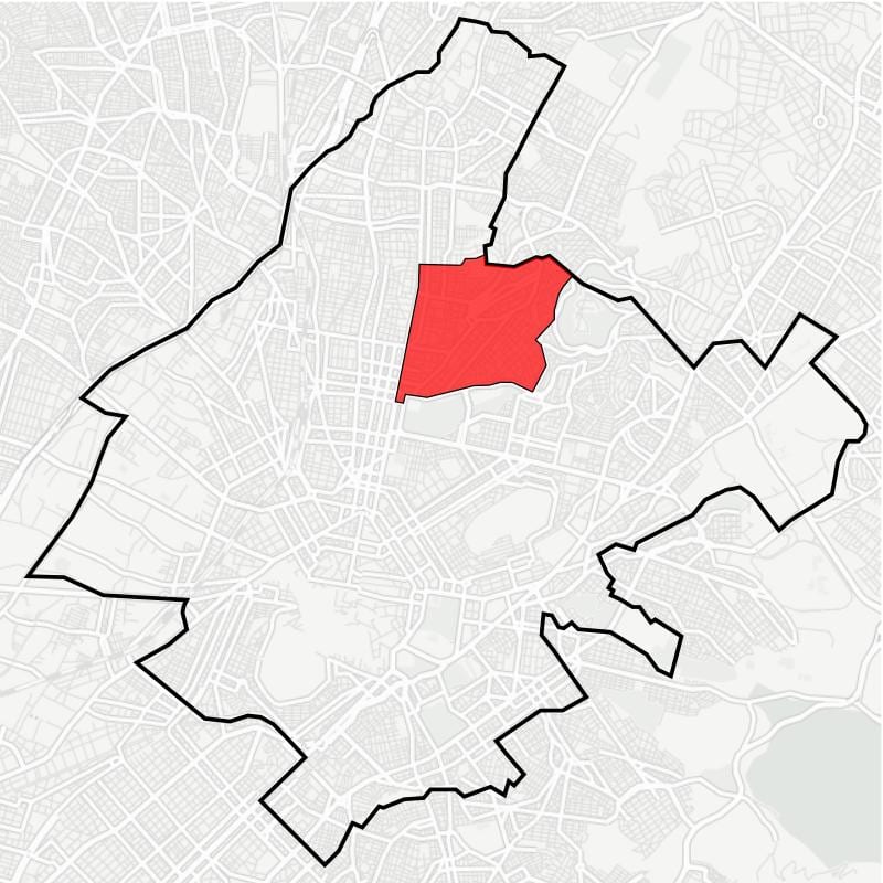 mapa Atény kypseli