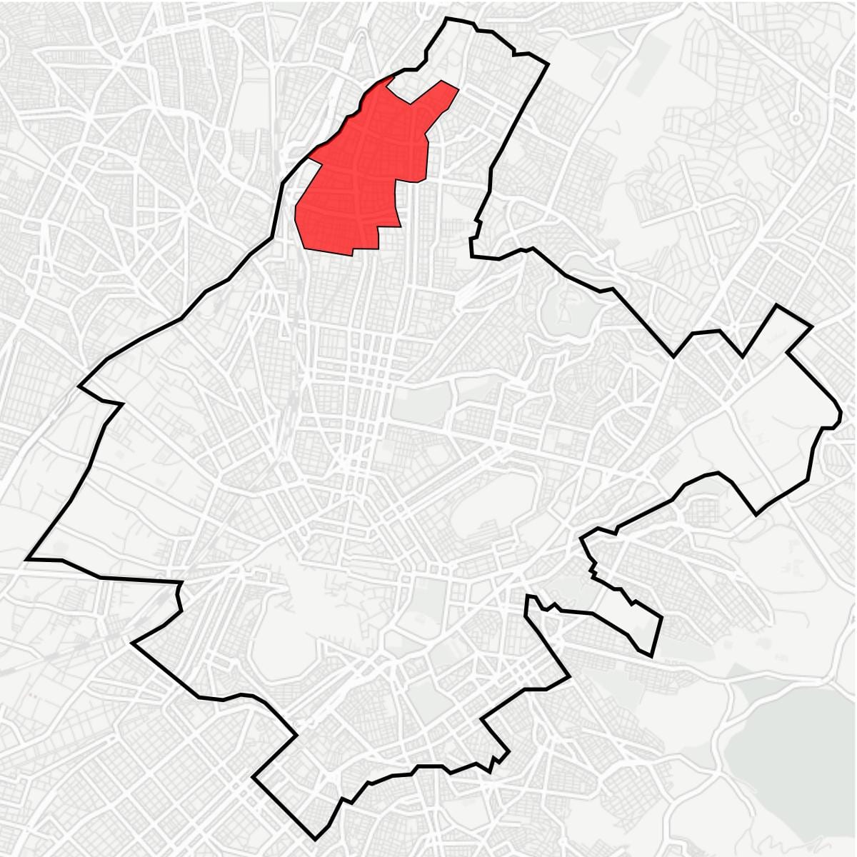 mapa Atény patisia