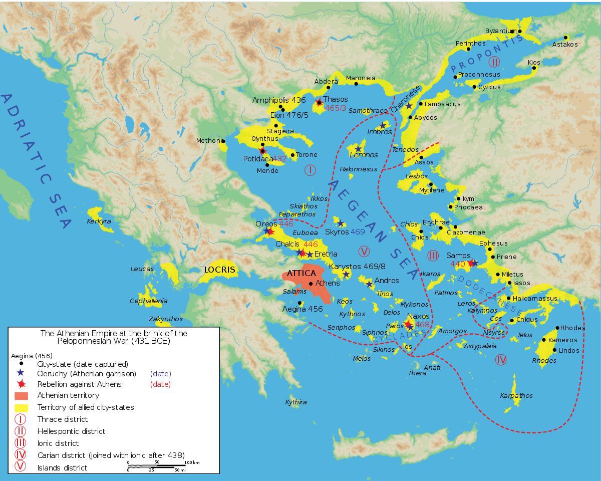 starověké Atény mapa města