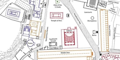 Mapa Athens agora