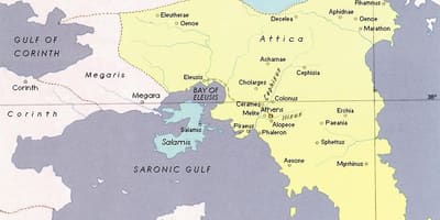 Athens Attica mapě