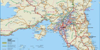 Mapa attiki řecko