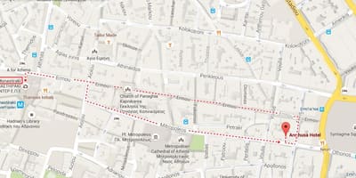 Mapa ermou street, Atény