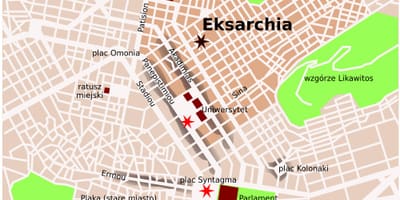Mapa exarchia Atény