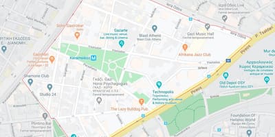 Mapa gazi Atény
