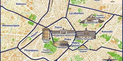 Mapa omonia v Aténách 