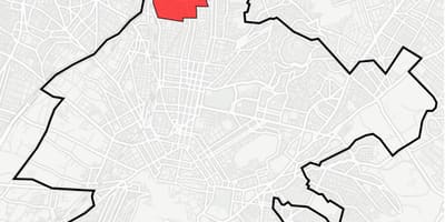 Mapa Atény patisia
